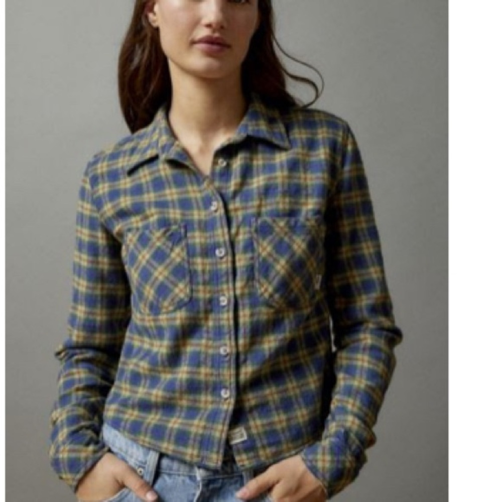 BDG Cropped Flannel shirt